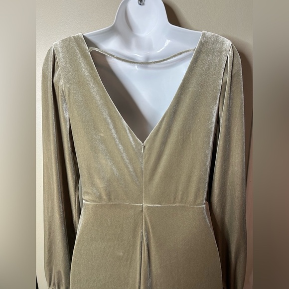 Revelry Vera Velvet Sage Green Bridesmaid Maxi Wrap Dress Women’s Size 4 - Picture 7 of 16